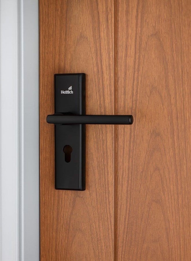 Hettich ProLock Combo Lever Lock Main Door Safety Lock, (Both Side Movable) Mortise Door Lock Handle Set with 3 Brass Key for Home,Office,Hotel | BL Finish | 5 Years Warranty - Image 1